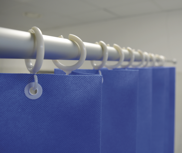 O hooks in the curtain rail Antimicrobial Hospital Curtains